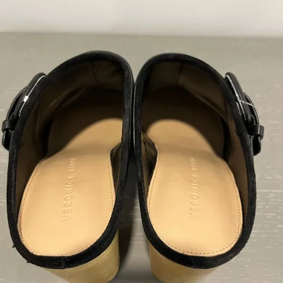 Veronica Beard Dacey Suede Mule Clogs Womens Size 8.5 in Black NWOT - Picture 6 of 7